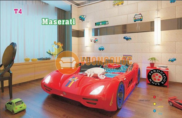 2.4. Giường ngủ cho bé trai 10 tuổi thiết kế hình ô tô